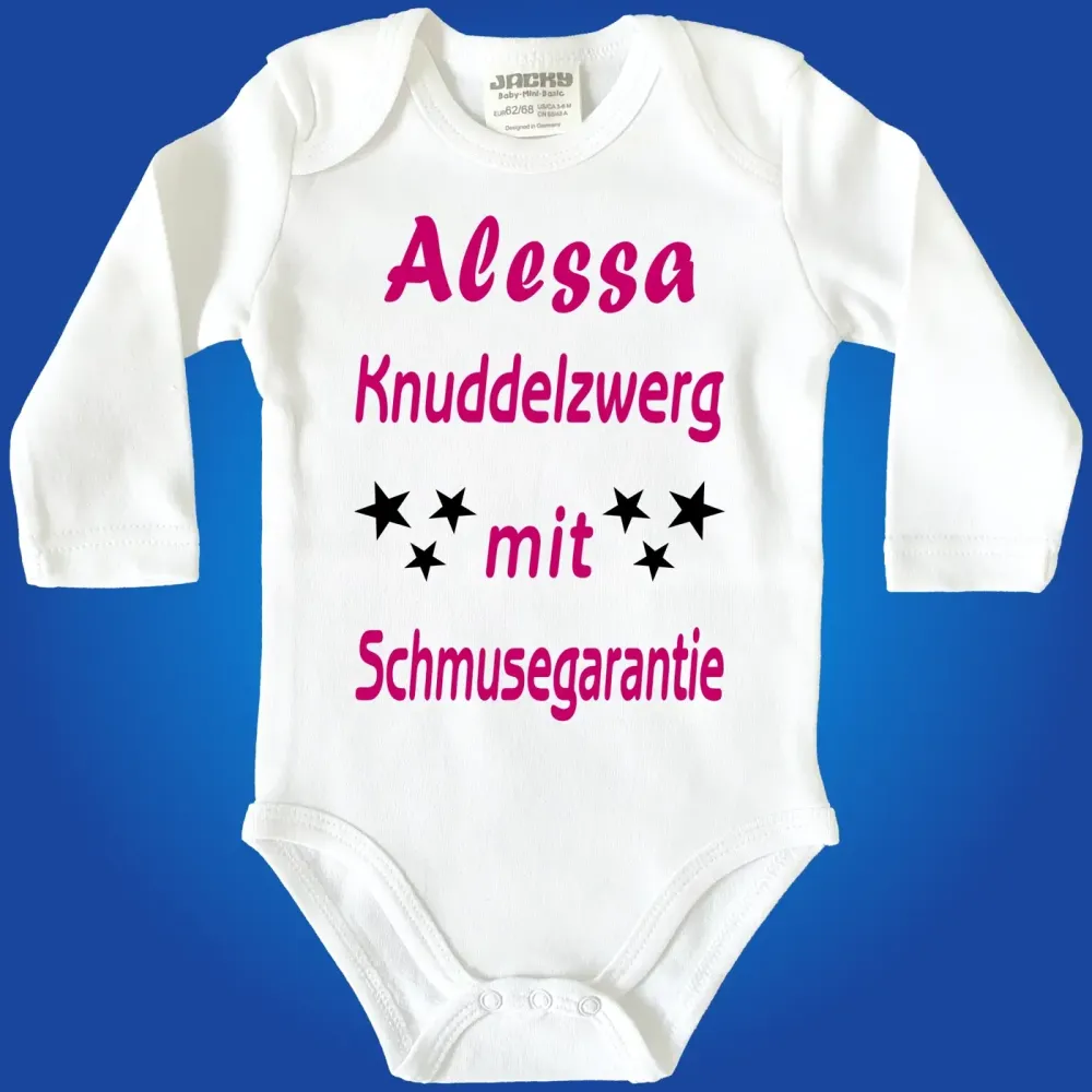 Preview: Baby-Body mit Druck Knuddelzwerg