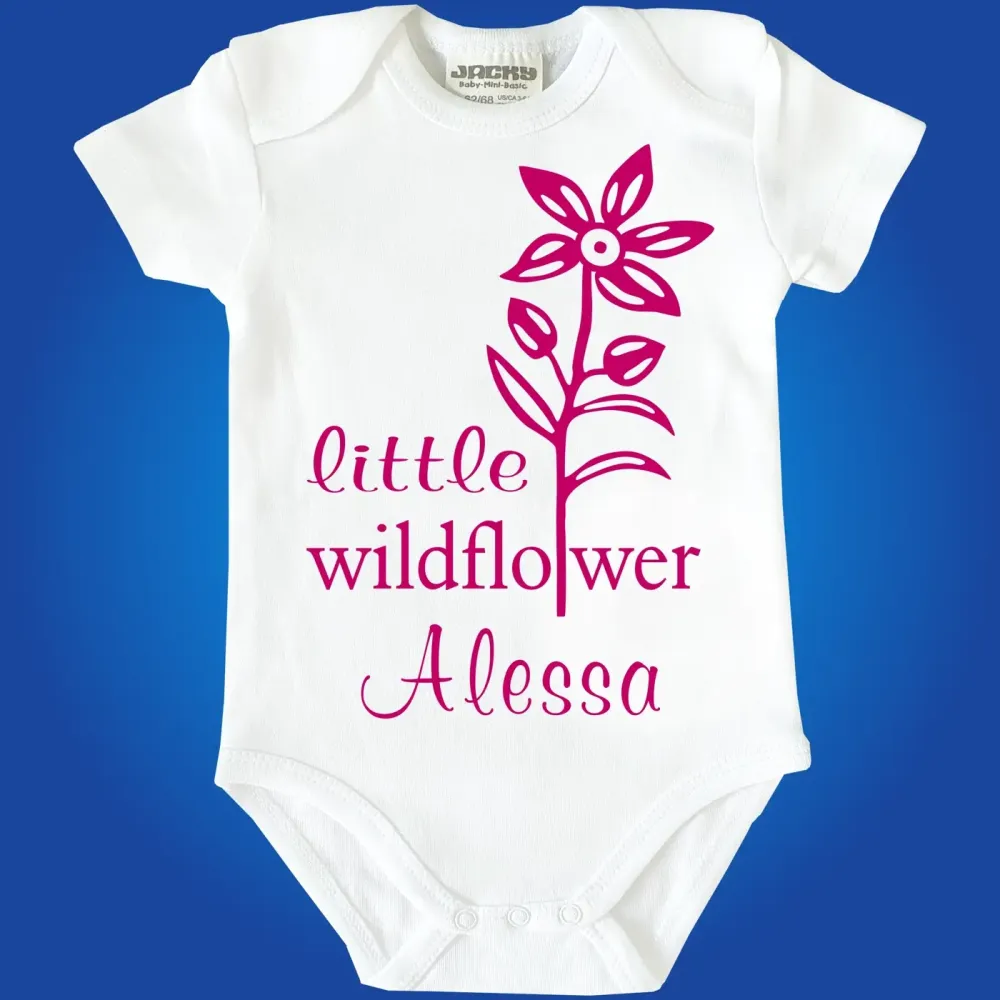 Baby Bodysuit with flower wildflower