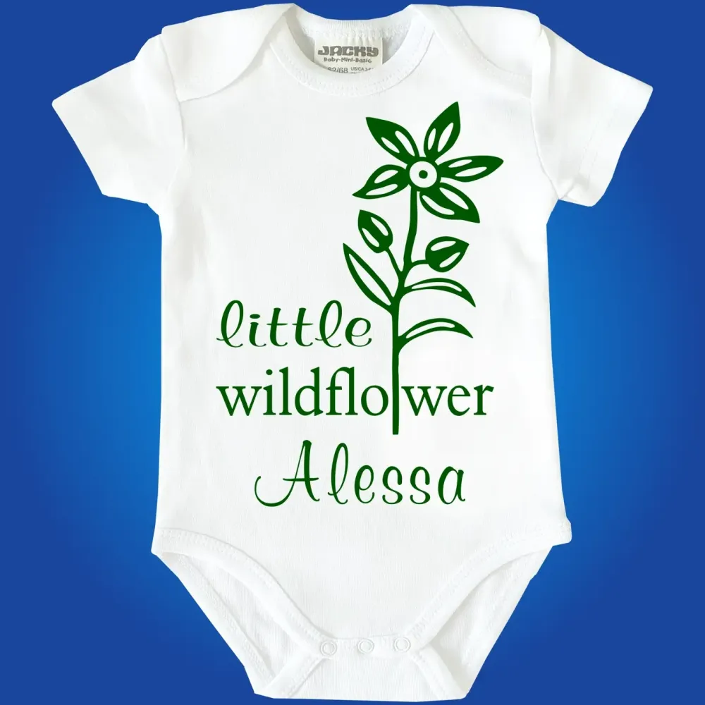 Babybody mit Blume Wildflower