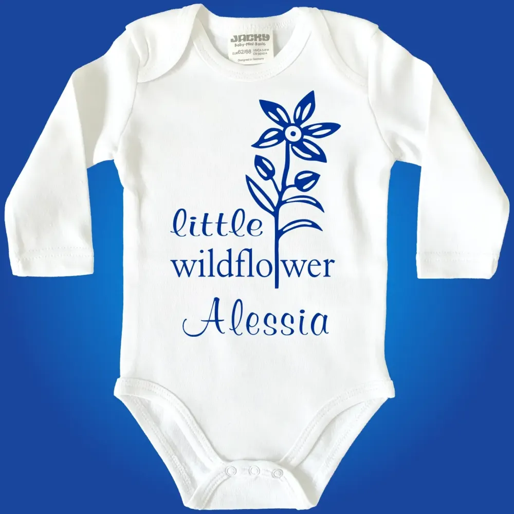 Bedruckter Baby‑Body für Mädchen mit Wildblume