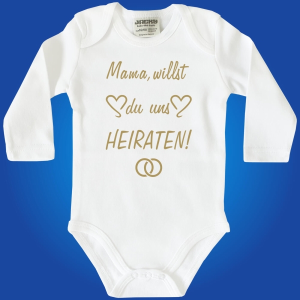 Baby-Body Verlobungsantrag