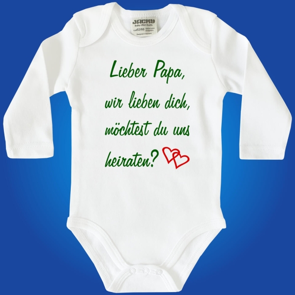 Babybody Hochzeitsantrag