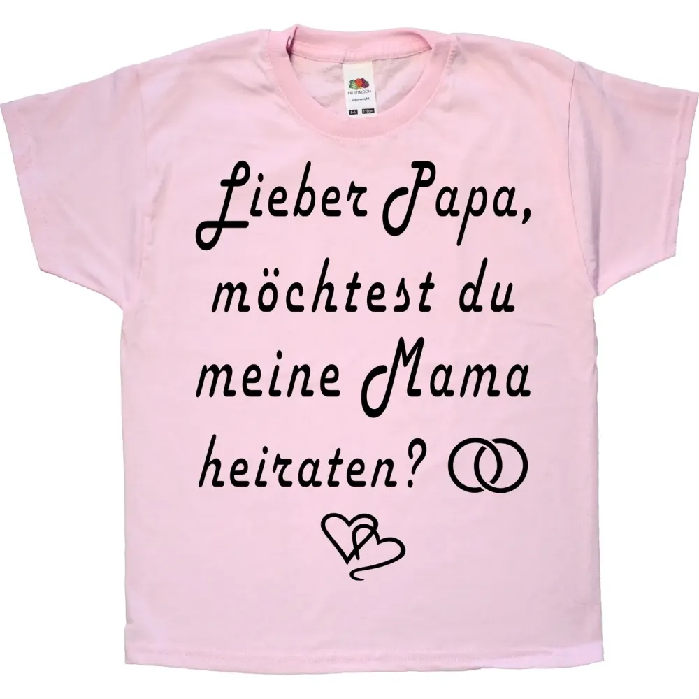 Preview: Kinder T-Shirt Hochzeitsantrag