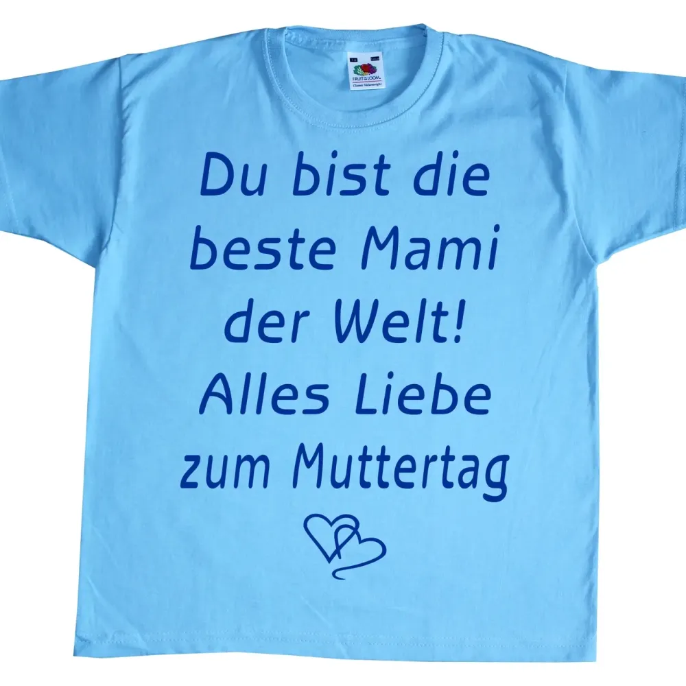 Preview: Kinder T-Shirt mit Druck Muttertag