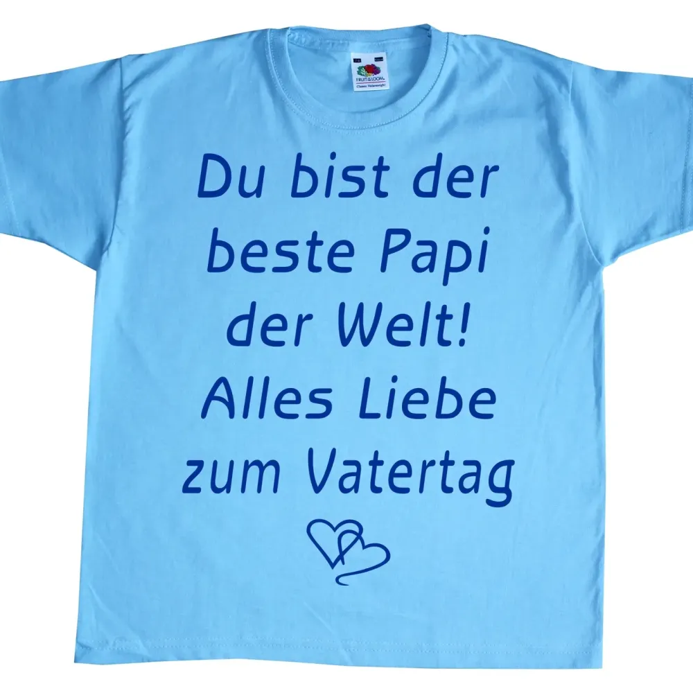 Preview: Kinder T-Shirt mit Druck Vatertag