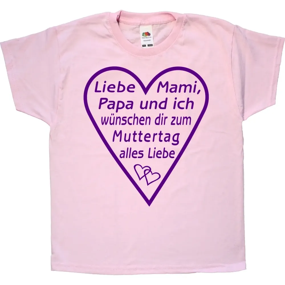Kinder T-Shirt mit Vatertag - Muttertag