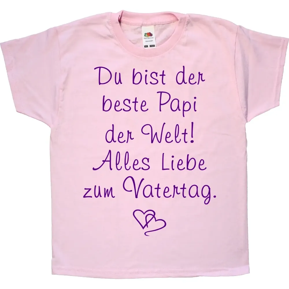 Kinder T-Shirt mit Vatertag - Muttertag