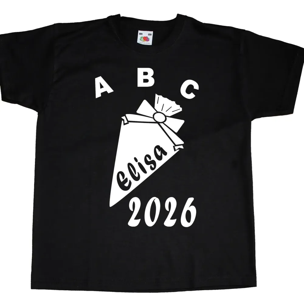 Kinder TShirt mit Aufdruck Einschulung