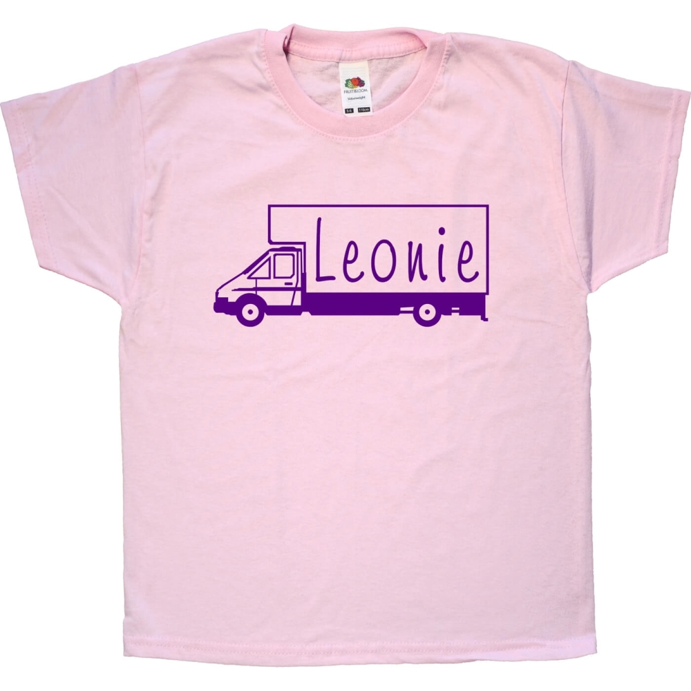 Kinder T-Shirt - Transporter mit Wunschname