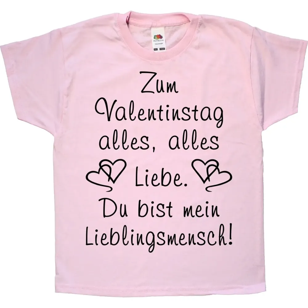 Kinder T-Shirt mit Druck Valentinstag