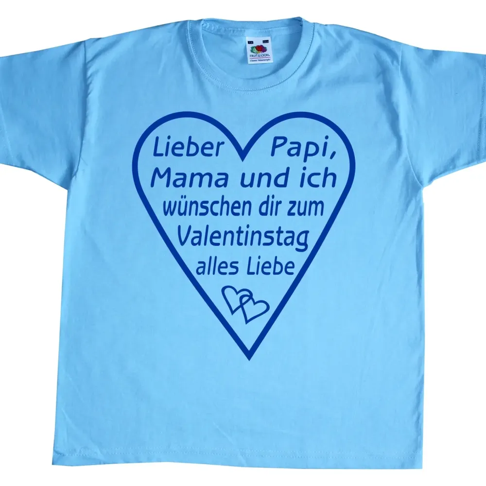 Kinder T-Shirt zum Valentinstag