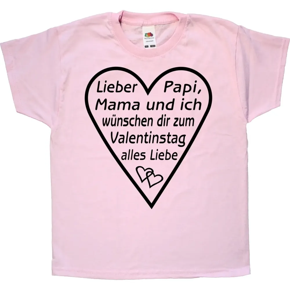 Kinder T-Shirt zum Valentinstag