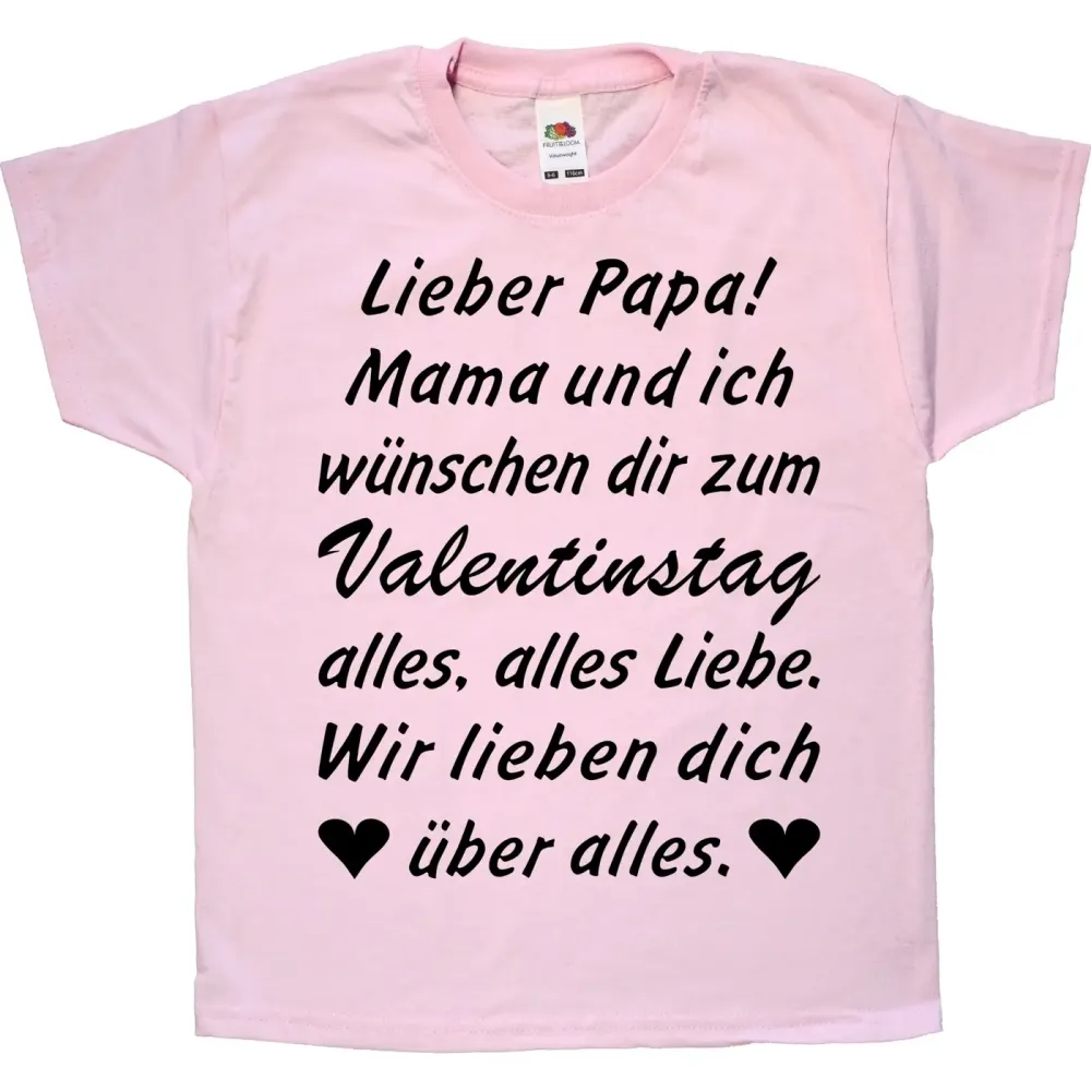 Kinder T-Shirt zum Valentinstag