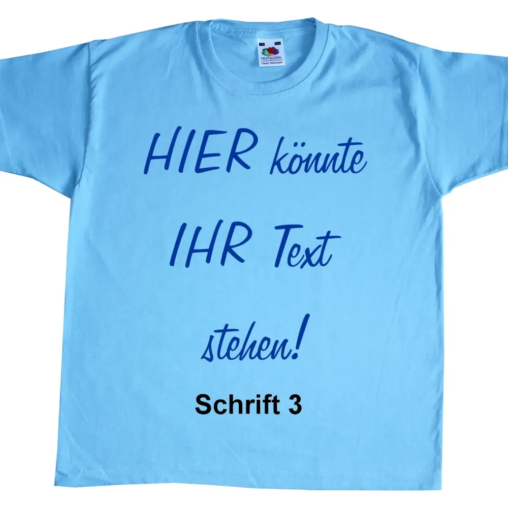 Kinder T-Shirt mit freiem Druck - personalisiert