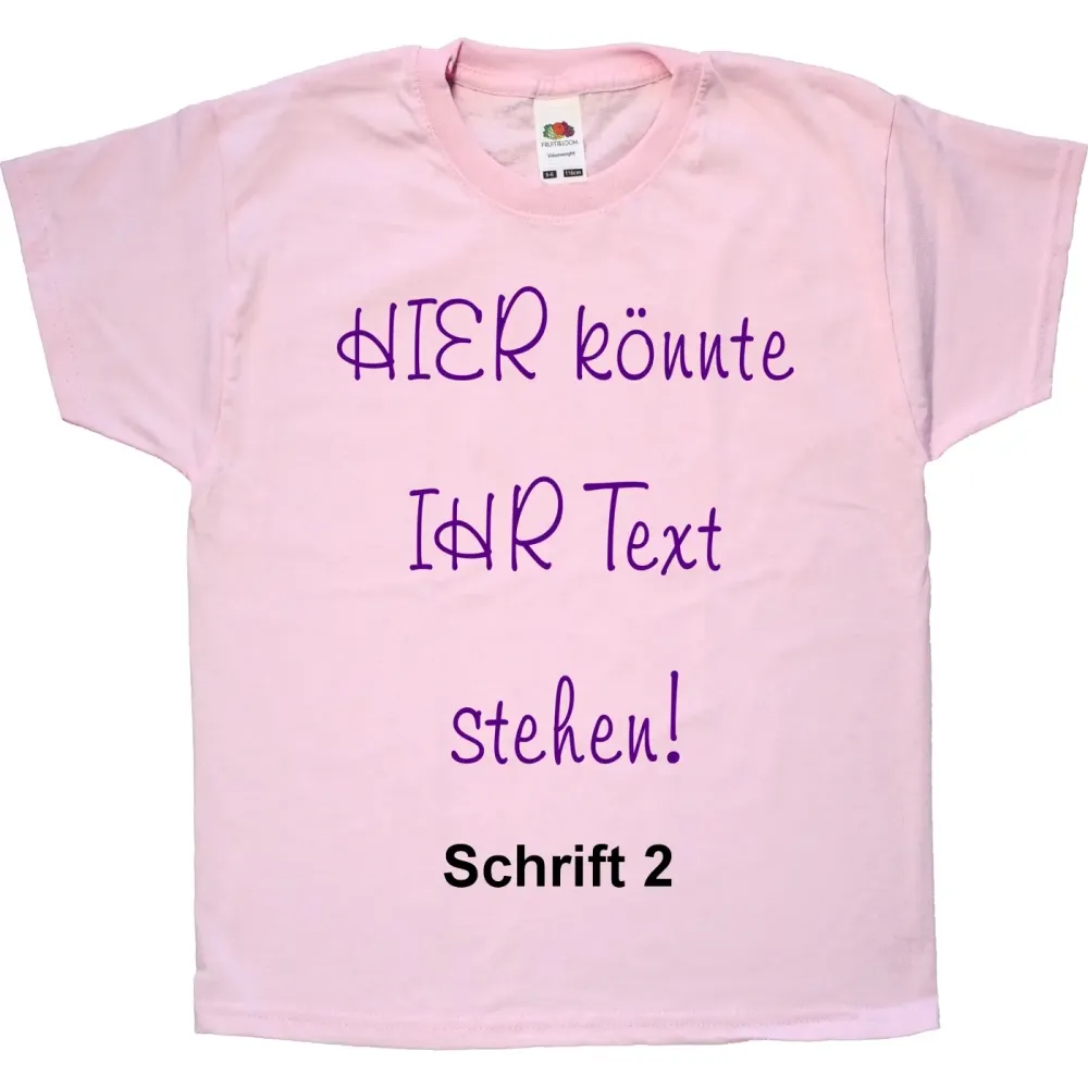 Kinder T-Shirt Personalisiert mit Wunschtext