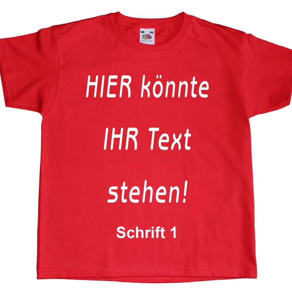 Kinder T-Shirt Individuelle Textwahl - Personalisiert