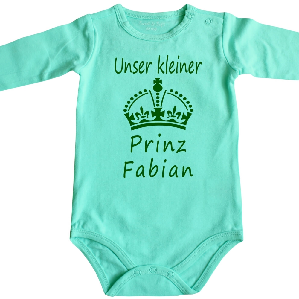 Bio Baby-Body Unser Prinz - Unsere Prinzessin mit Wunschname