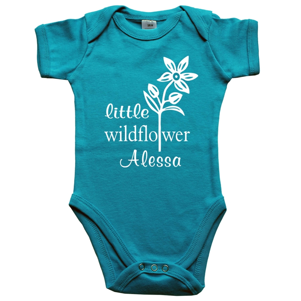 Baby-Body - Little Wildflower - MIT oder OHNE Wunschname
