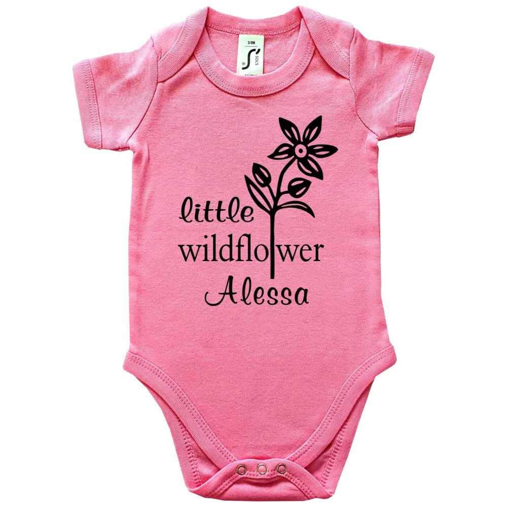 Baby-Body - Little Wildflower - MIT oder OHNE Wunschname