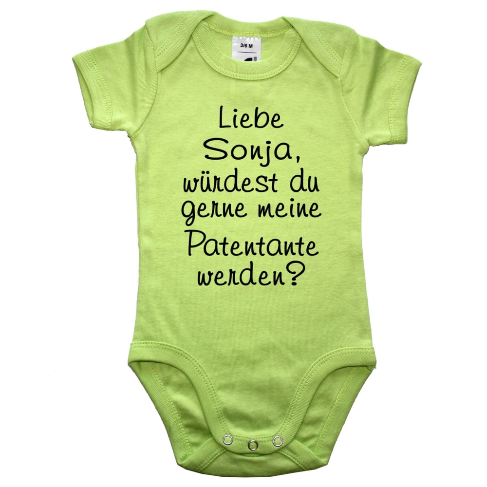 Baby-Body Patentante - Patenonkel - Taufpaten - Pateneltern - Paten