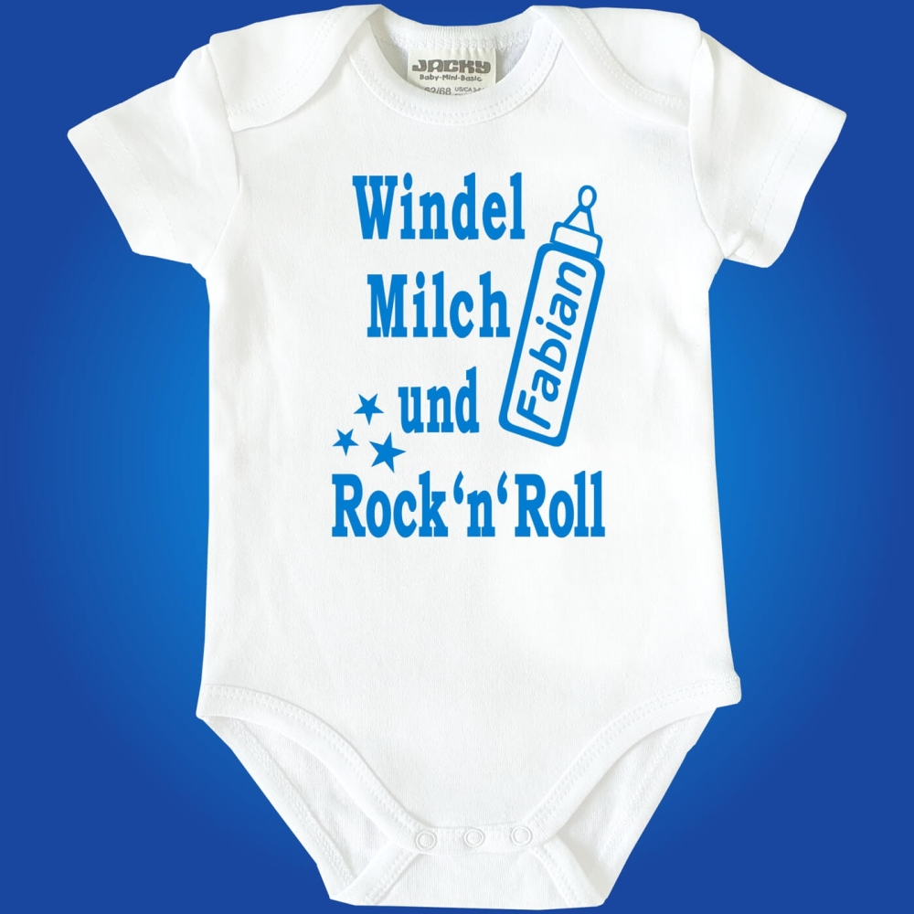 Baby-Body - Windel Milch und Rock'n'Roll - Mit Wunschname
