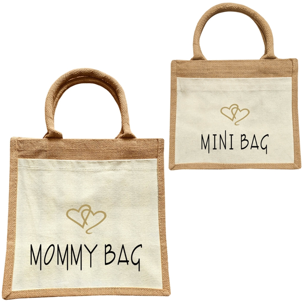 Jute-Tasche Mini & Mommy