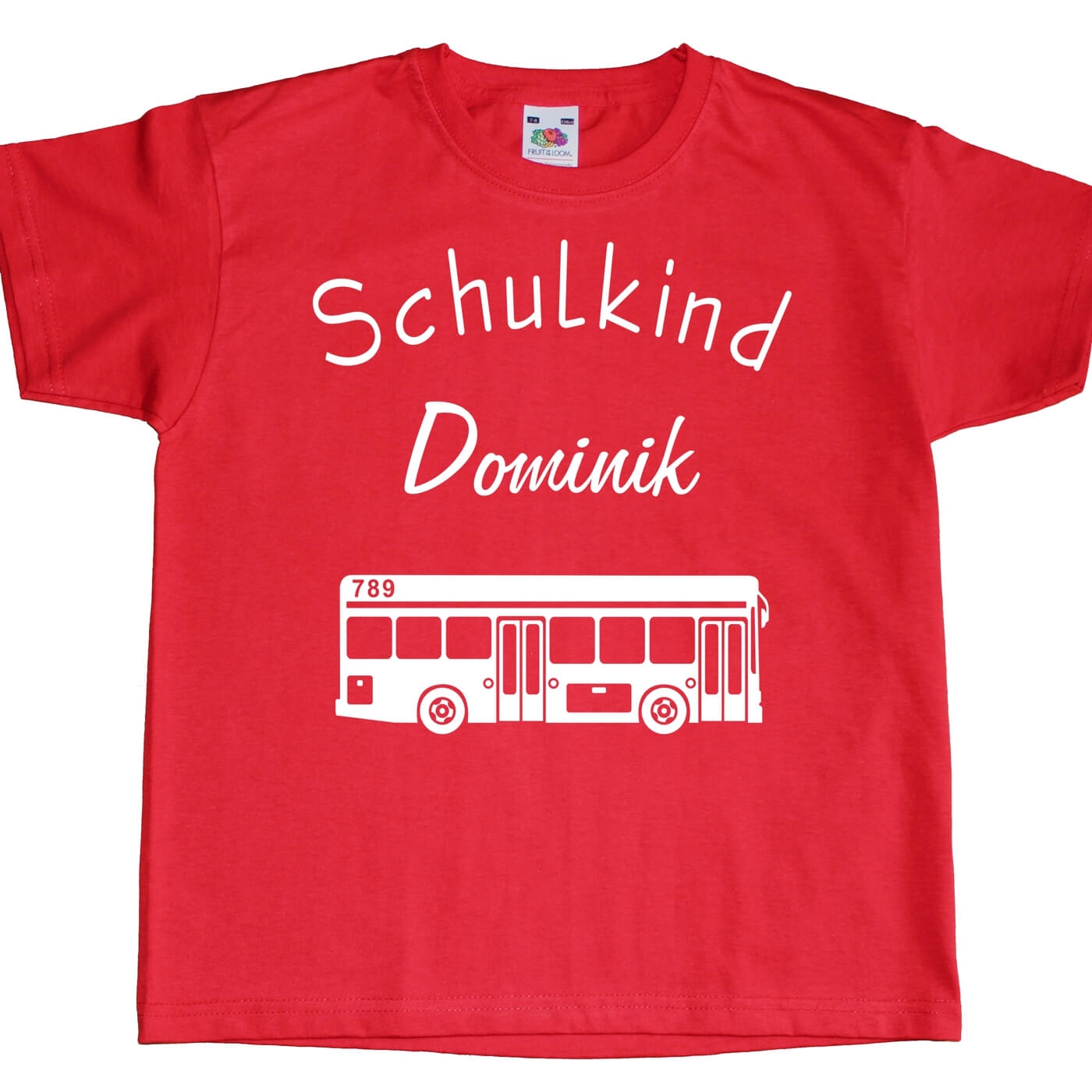 Kinder T-Shirt Schulkind Bus