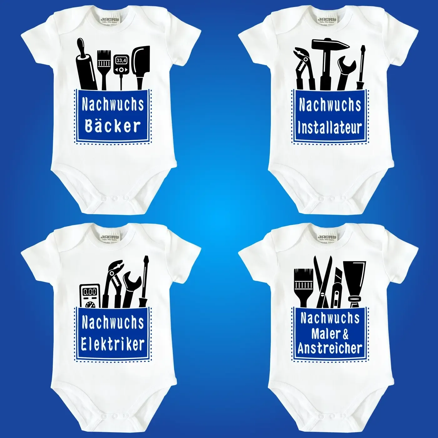 Baby-Bodys für verschiedene Berufe