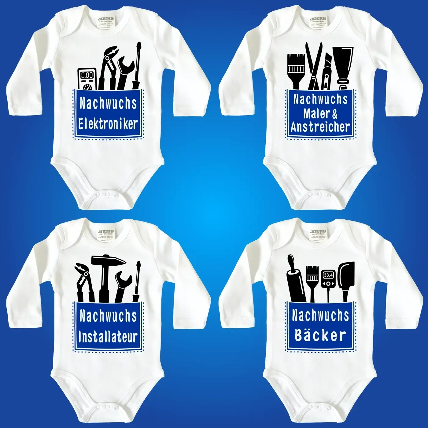 Baby-Bodys für verschiedene Berufe