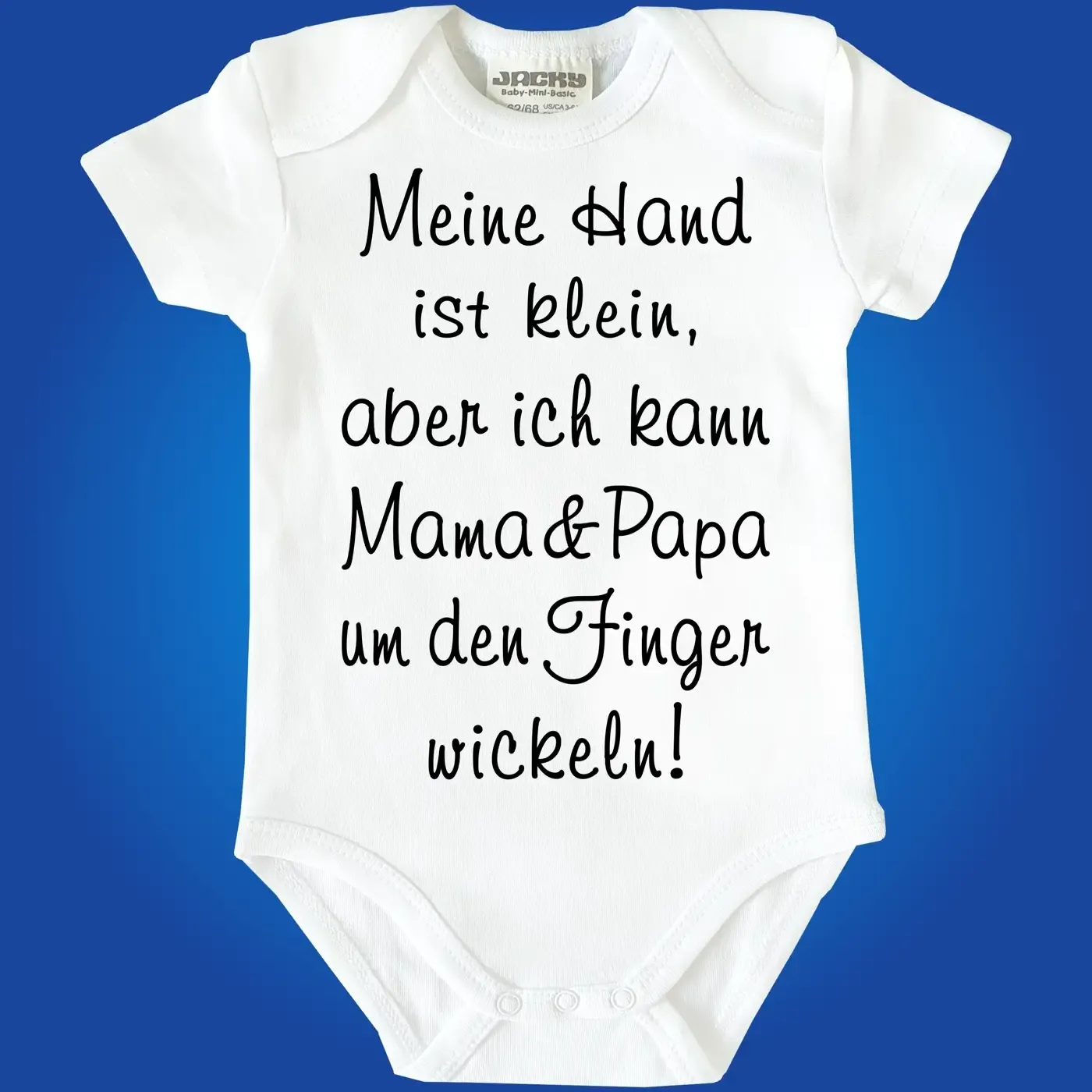 Lustiger Baby-Body mit Spruch zur Geburt
