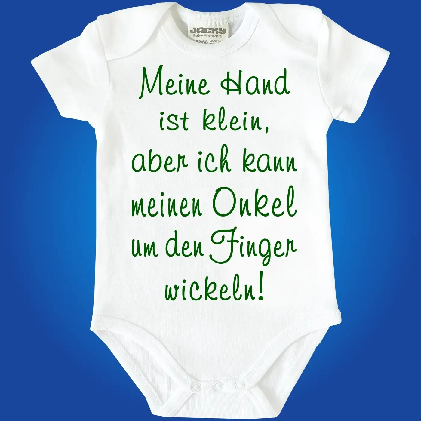 Witziger Babybody mit Spruch zur Geburt