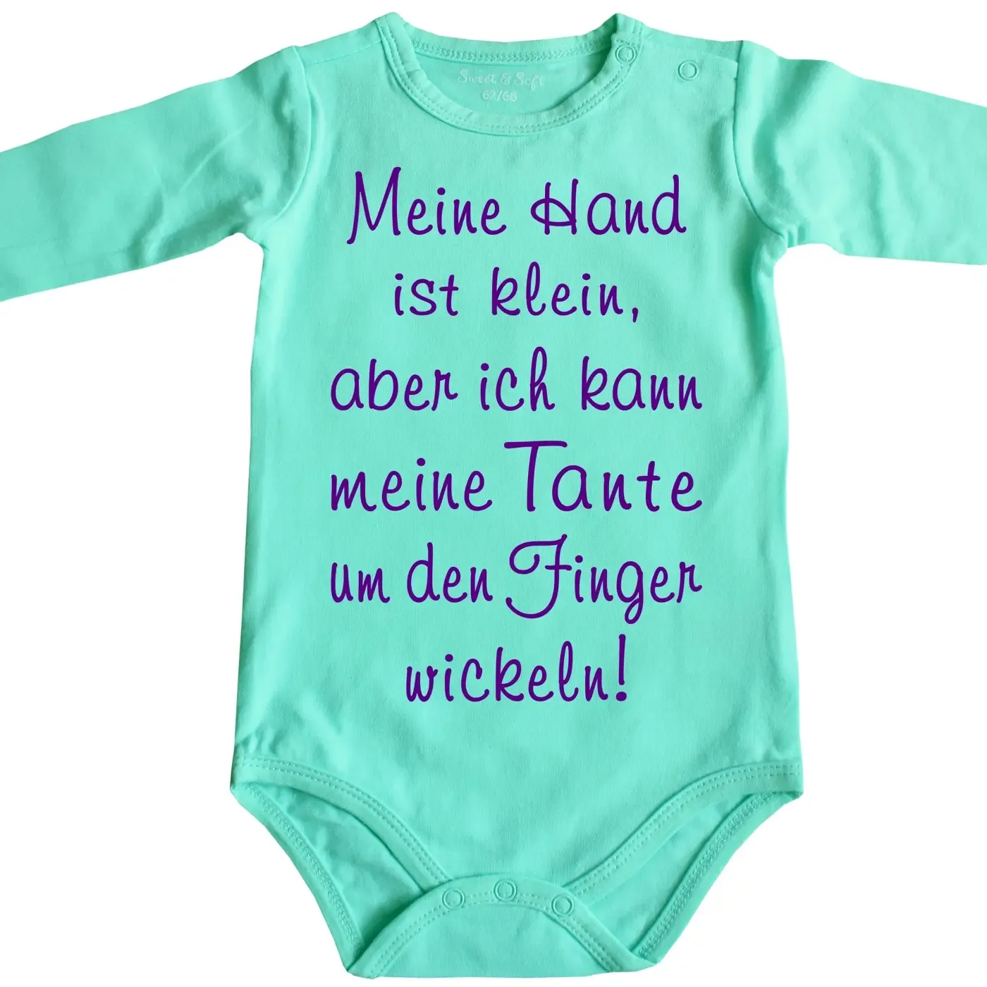 Strampler mit Spruch Meine Hand ist klein