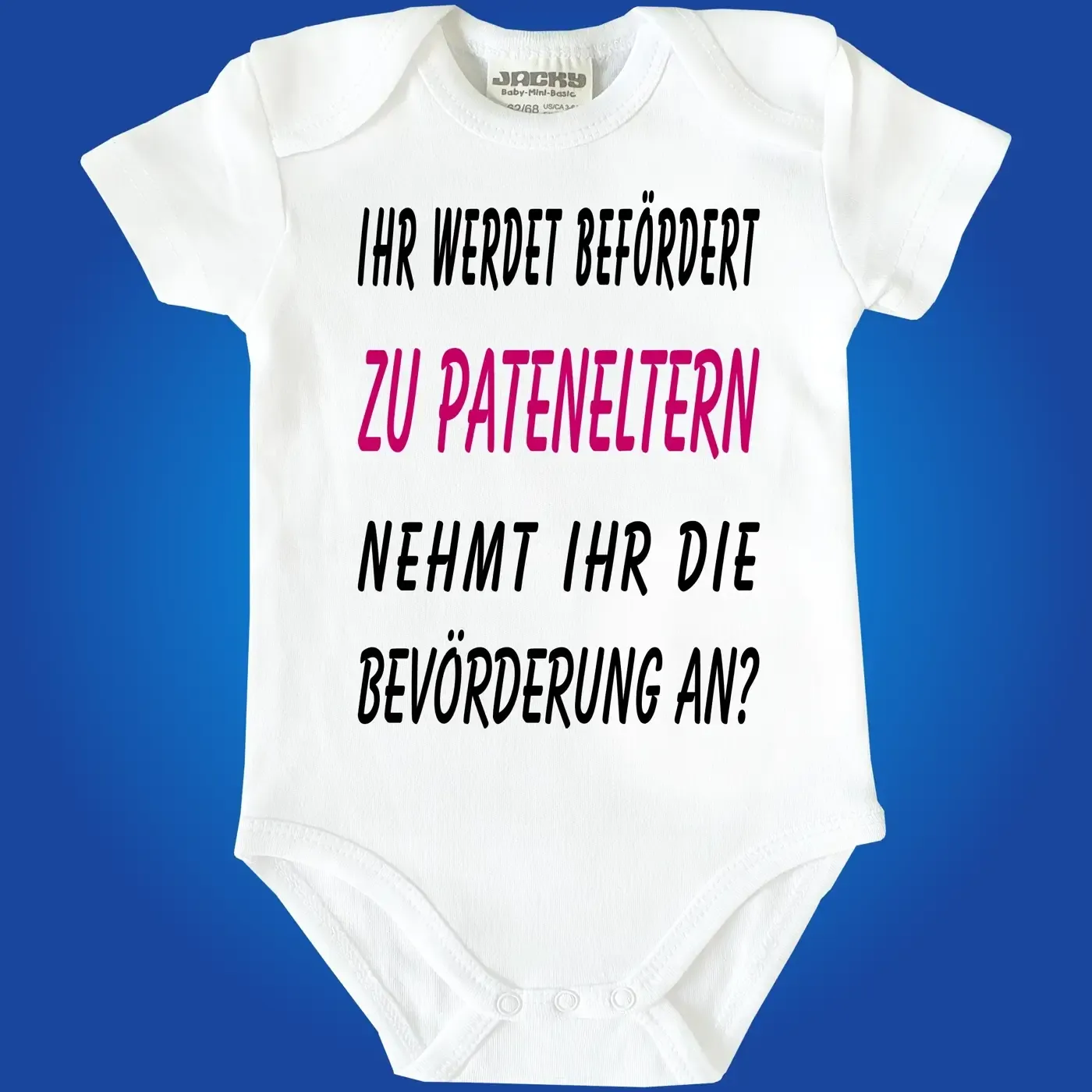Baby-Body mit Druck Patenonkel werden