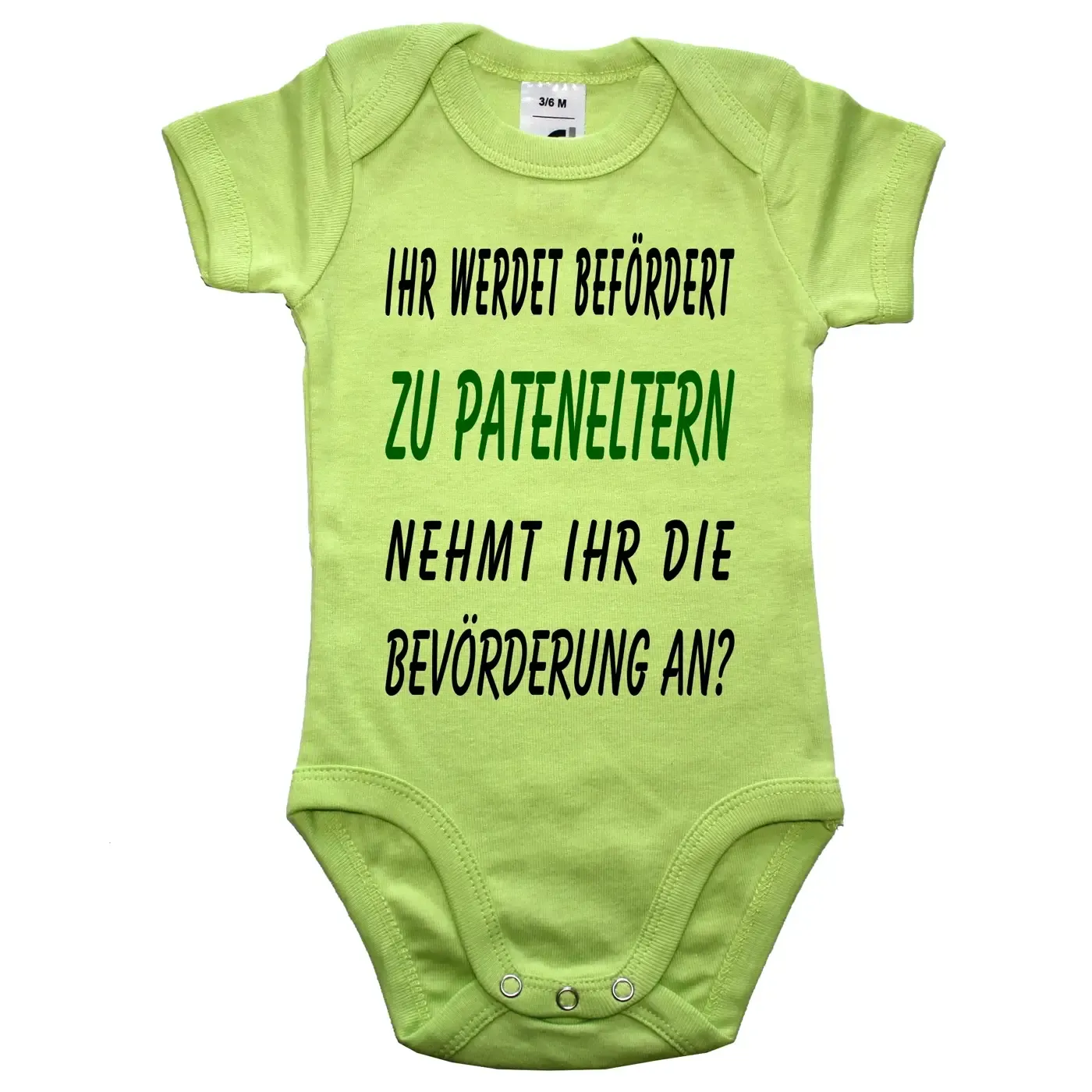 Baby-Body mit Druck Taufpaten werden
