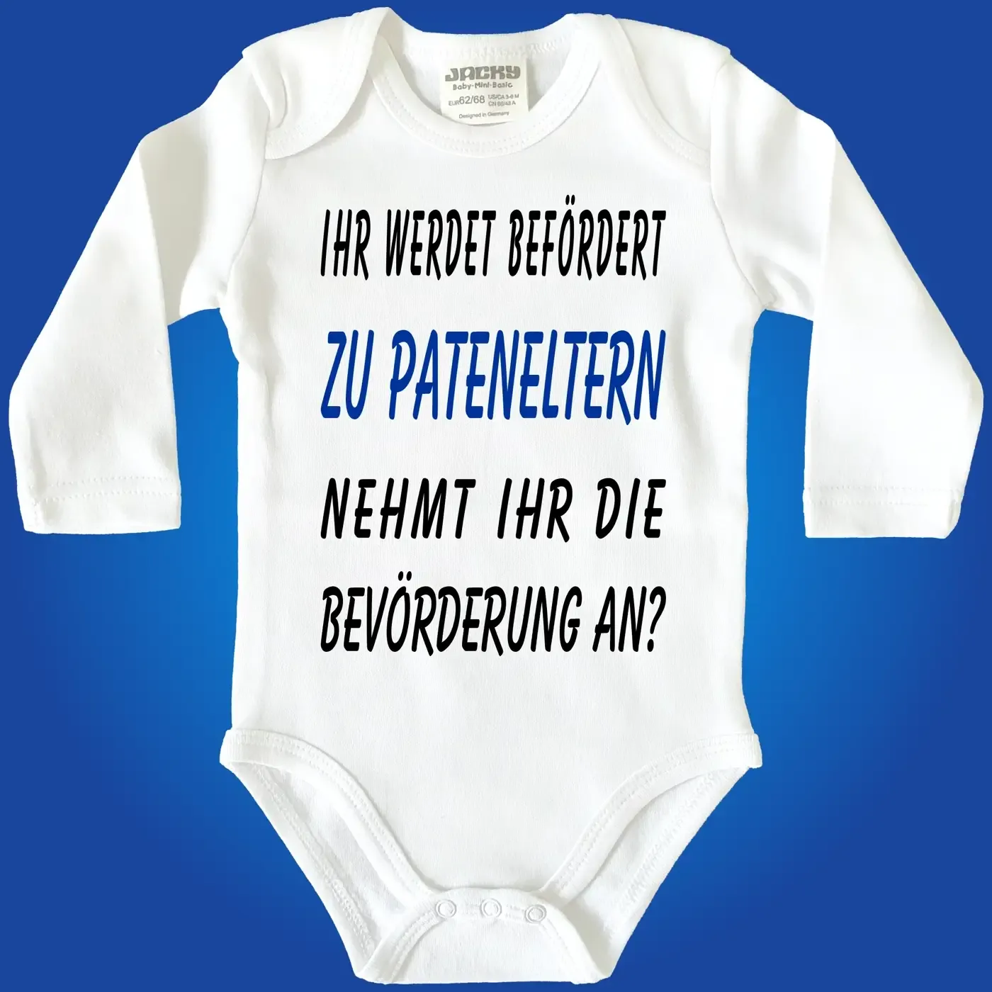 Baby-Body mit Druck Patenonkel werden