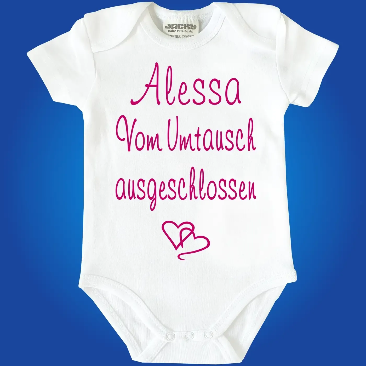 Baby-Body mit Wunschname - Personalisiert