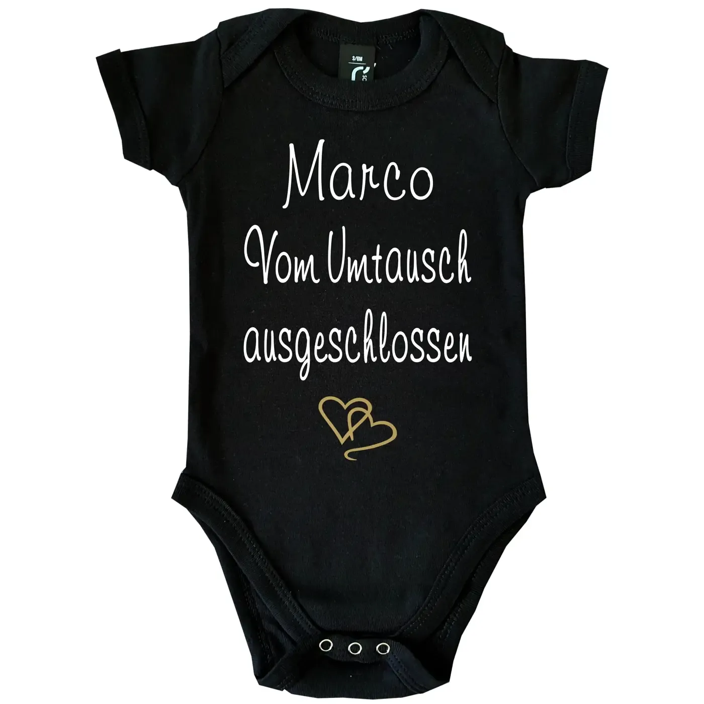 Baby-Body mit Wunschname - Personalisiert