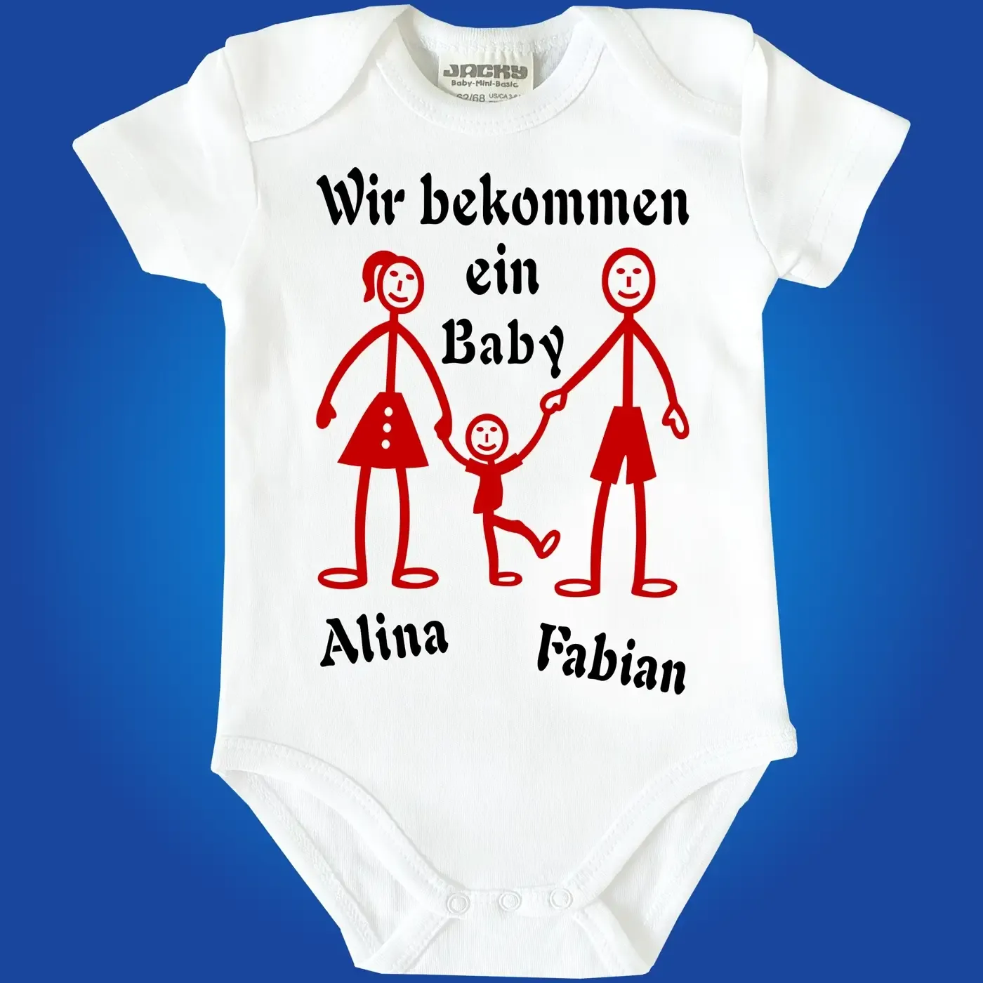 Baby-Body mit Druck Familienzuwachs
