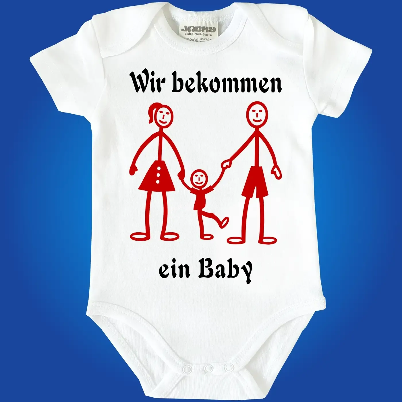 Baby-Body mit Druck Baby bekommen