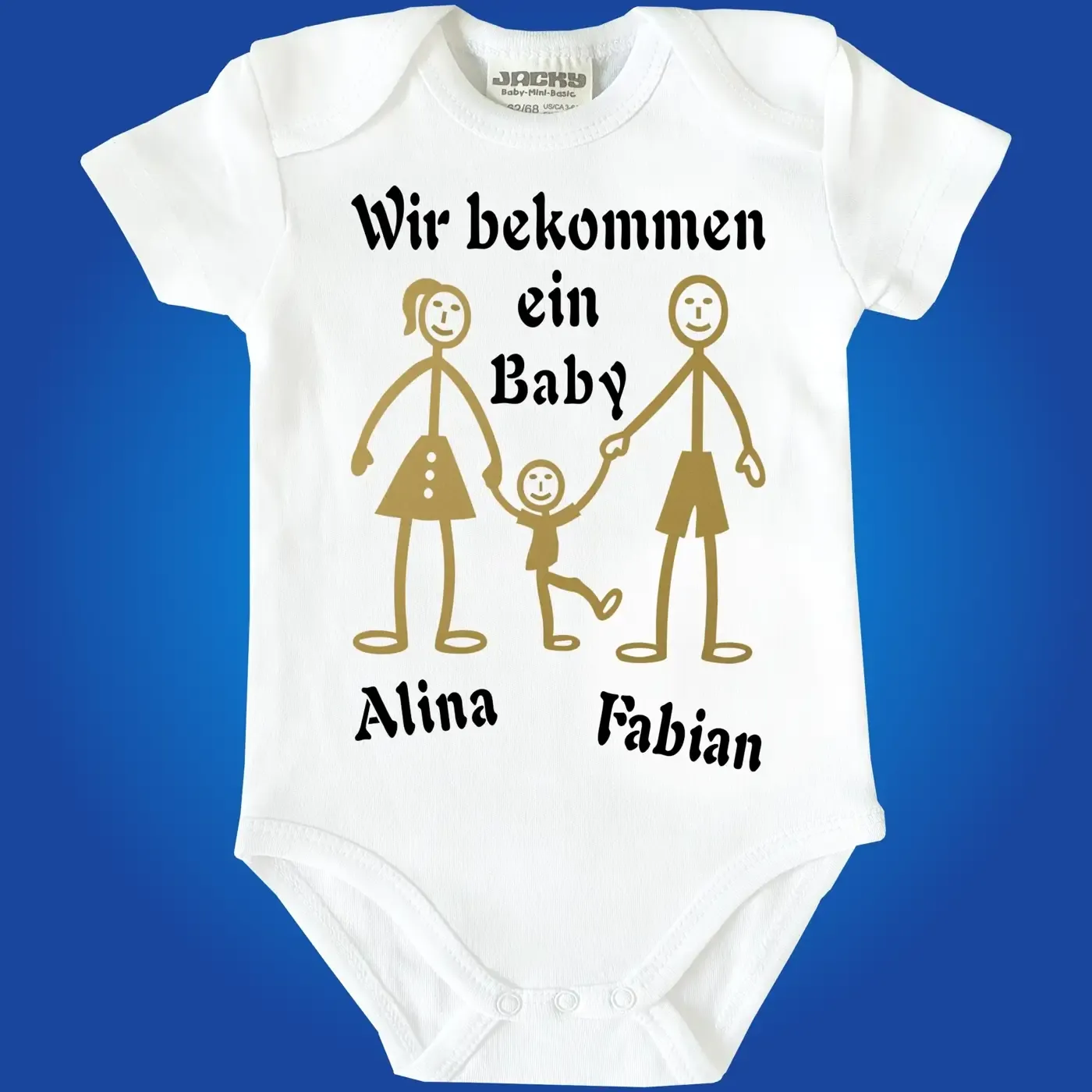 Baby-Body mit Druck Schwanger