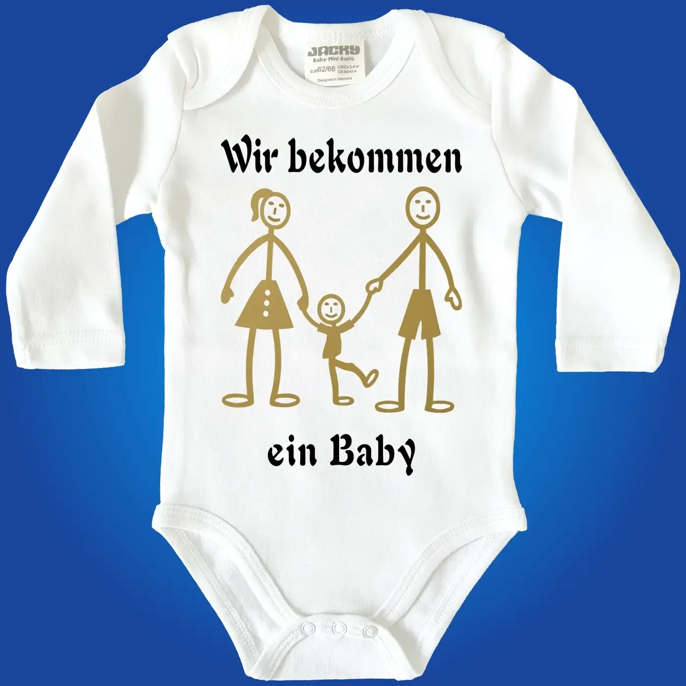 Baby-Body mit Druck Strichmännchen