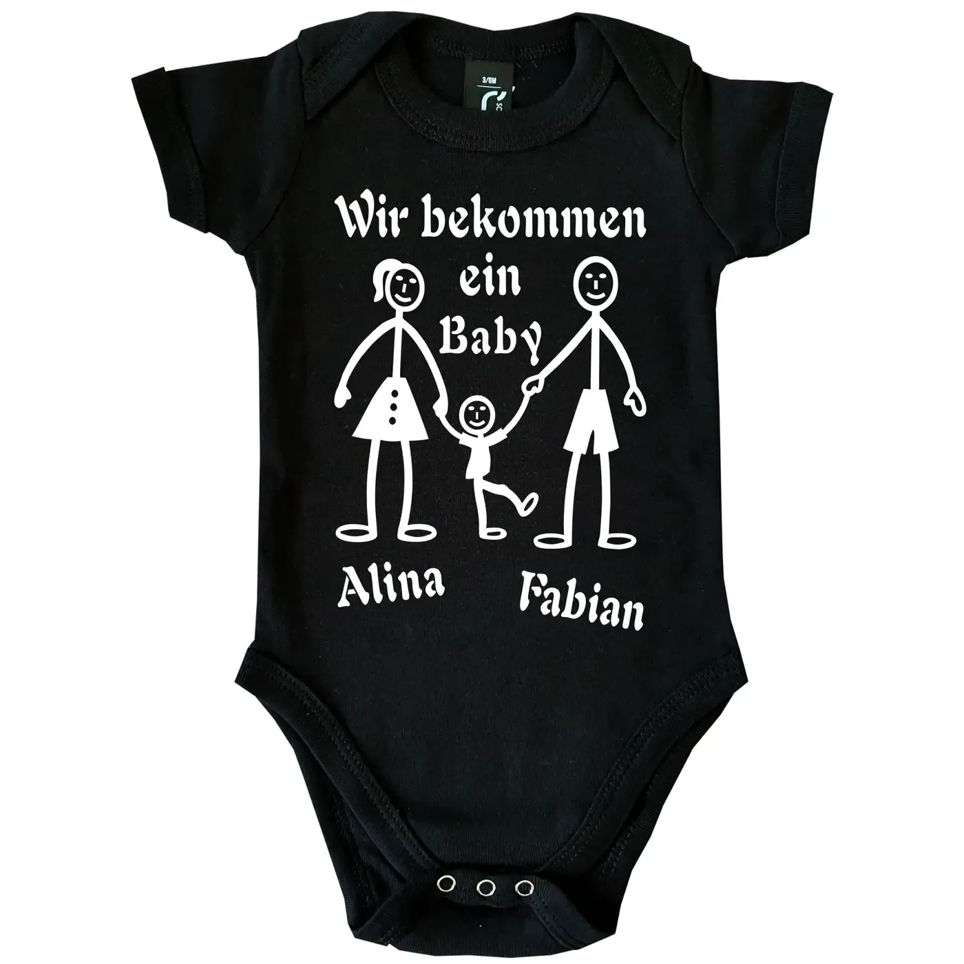 Baby-Body mit Druck Familienzuwachs