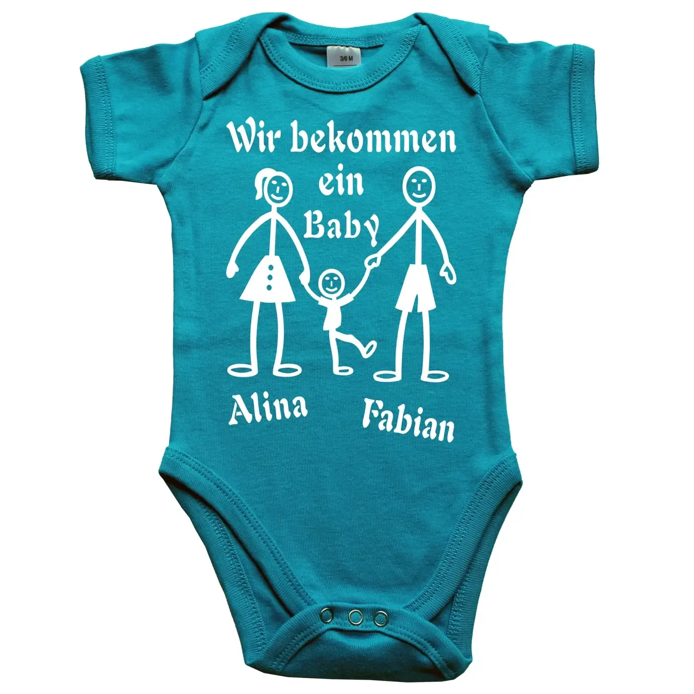 Baby-Body mit Druck Schwanger
