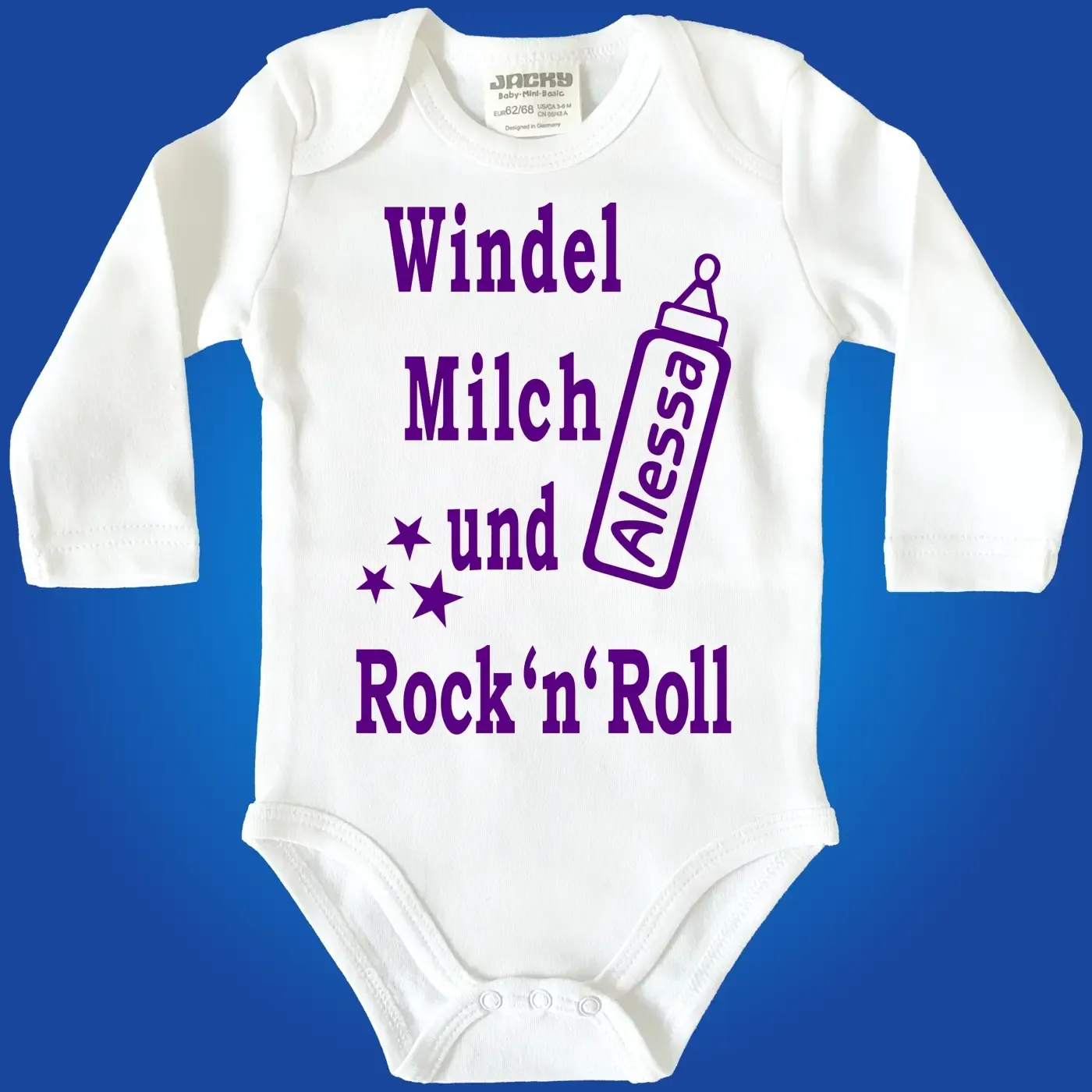 Baby-Body mit Aufdruck Musik Rock and Roll