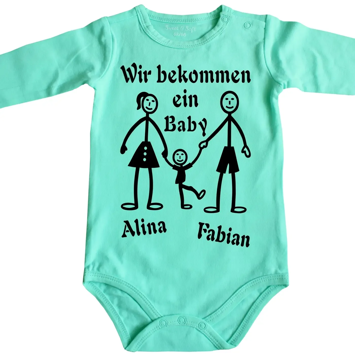 Baby-Body mit Aufdruck Familienzuwachs