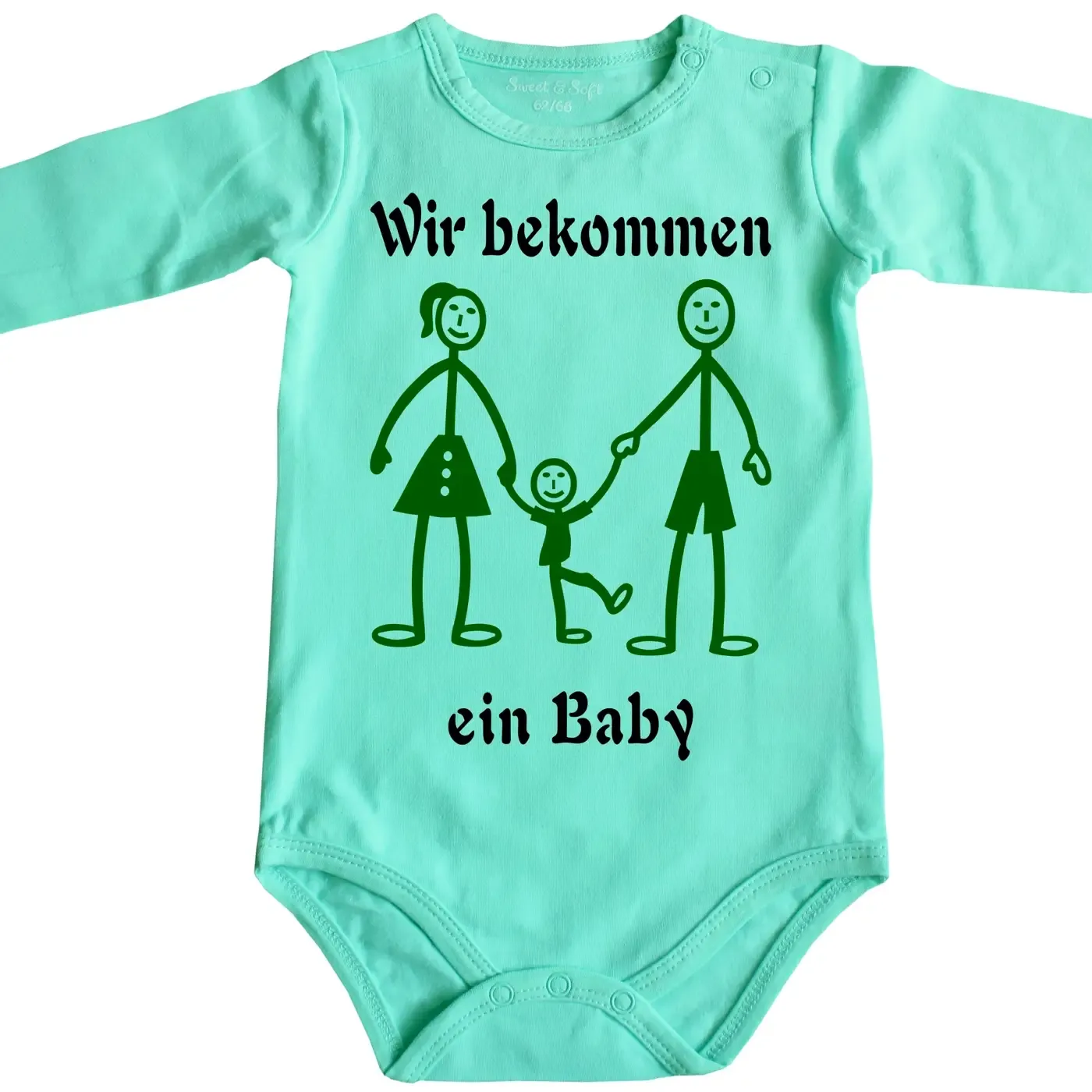 Baby-Body mit Aufdruck Familienzuwachs
