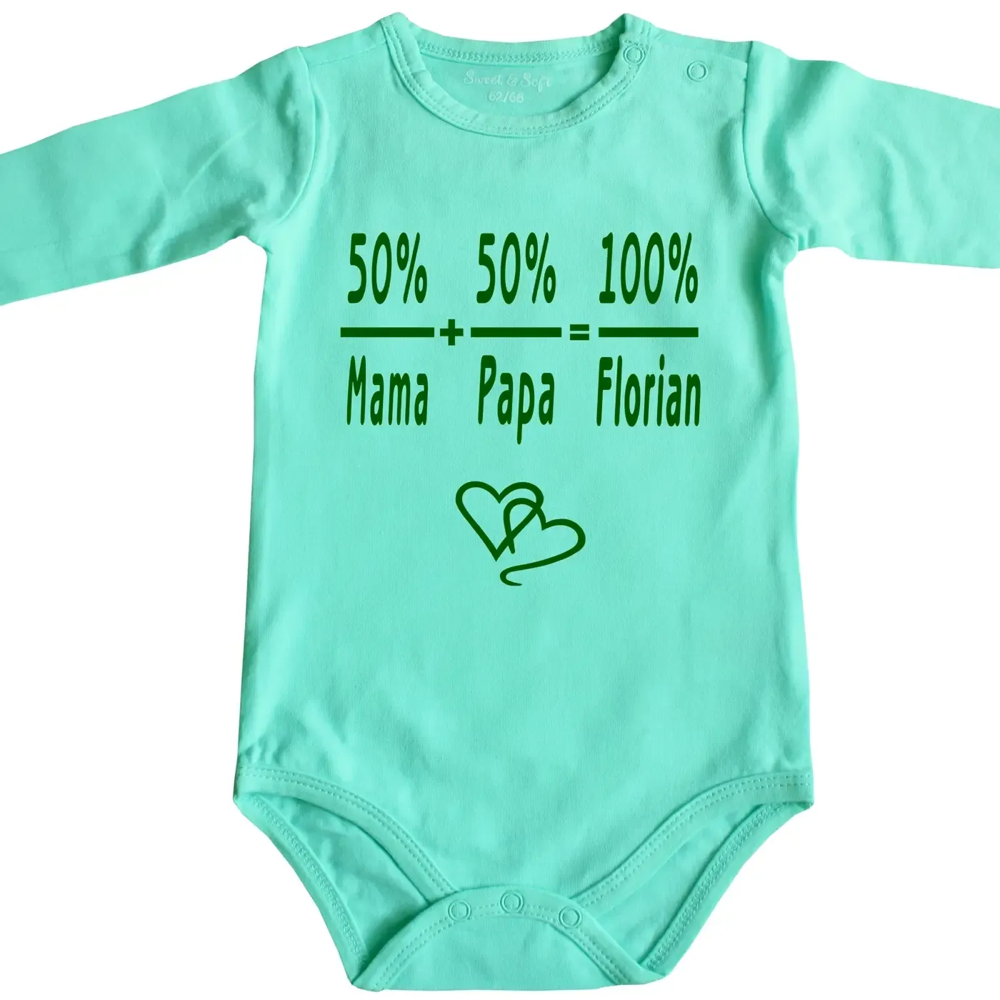 Baby-Body mit Druck personalisiert