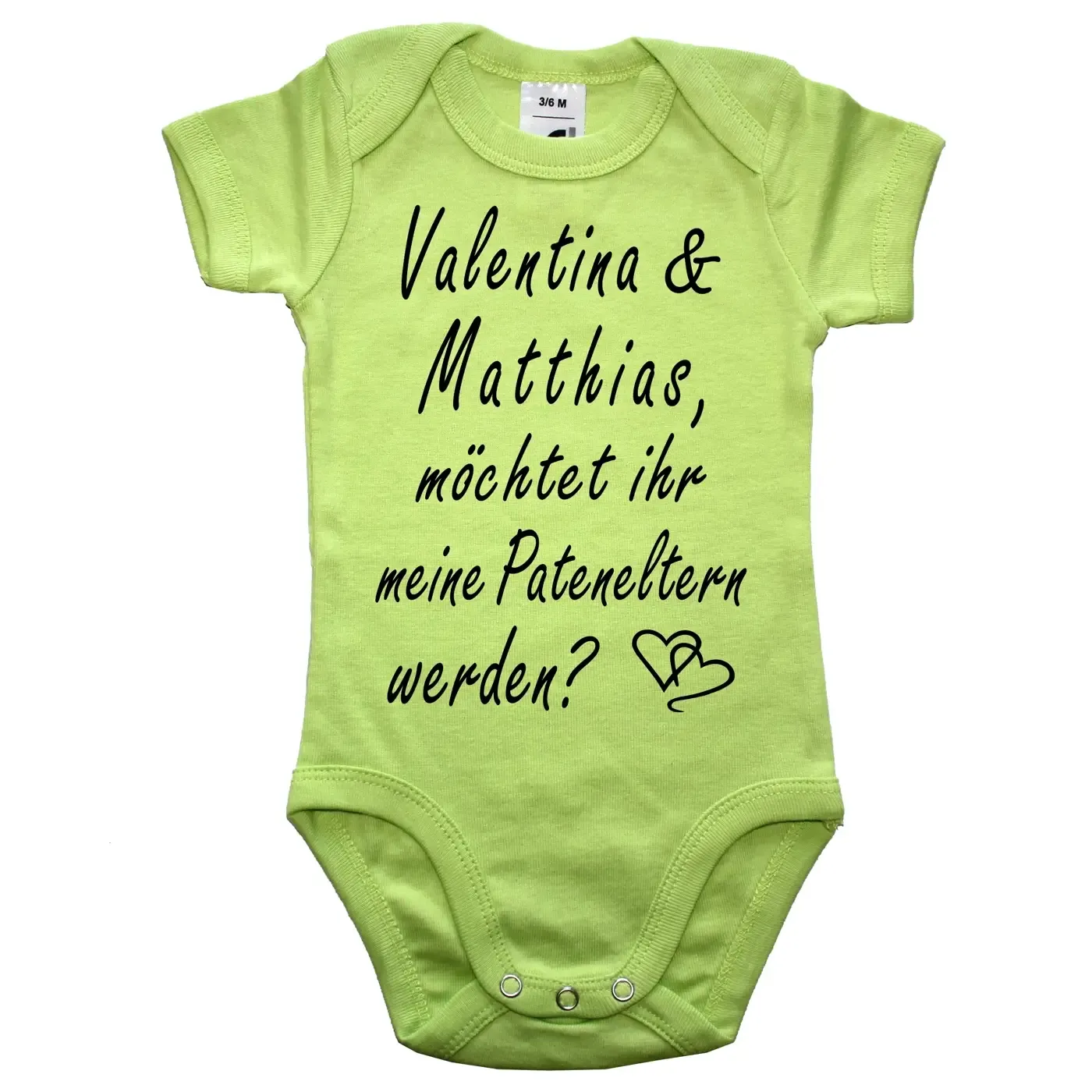 Einteiler mit Aufdruck Taufpaten