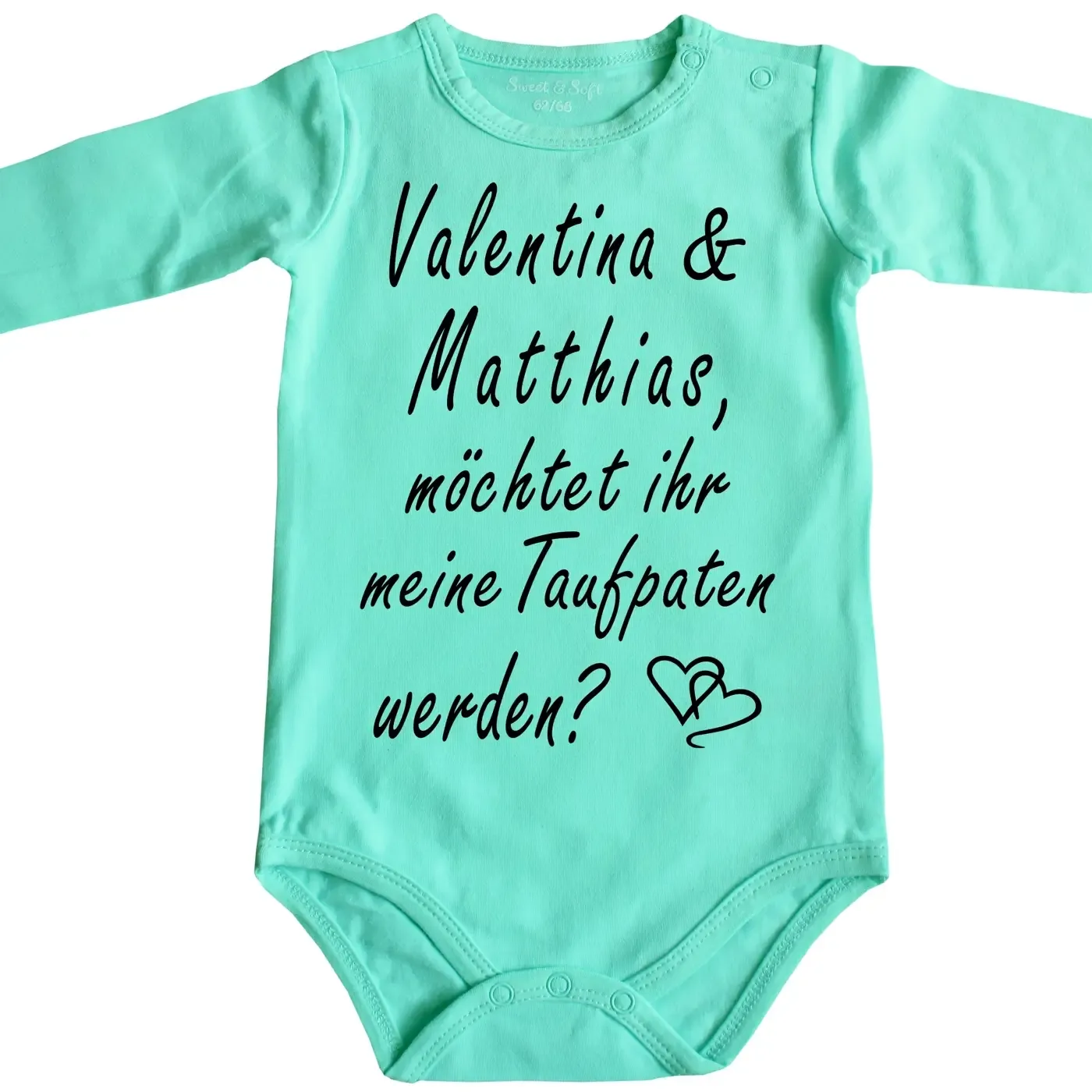 Baby bodysuit with godparent print