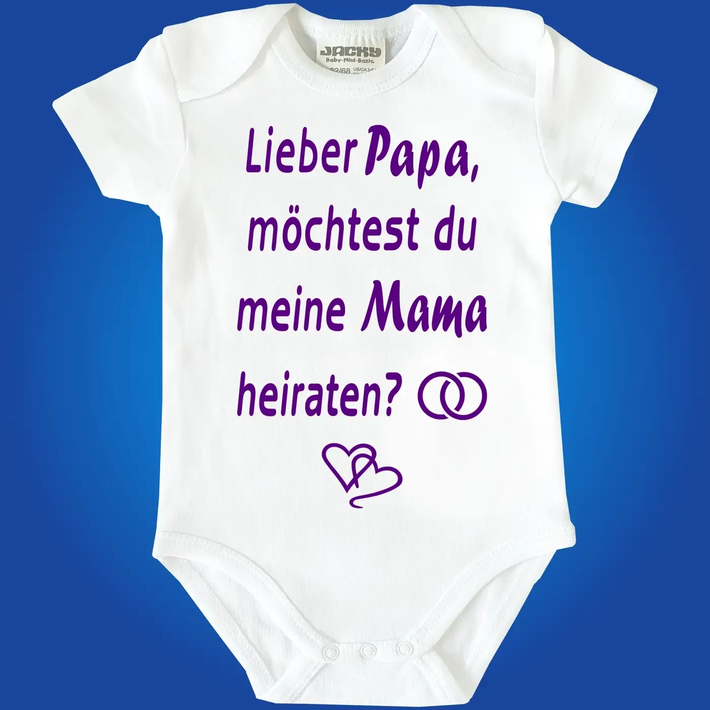 Baby-Body mit Aufdruck Hochzeitsantrag